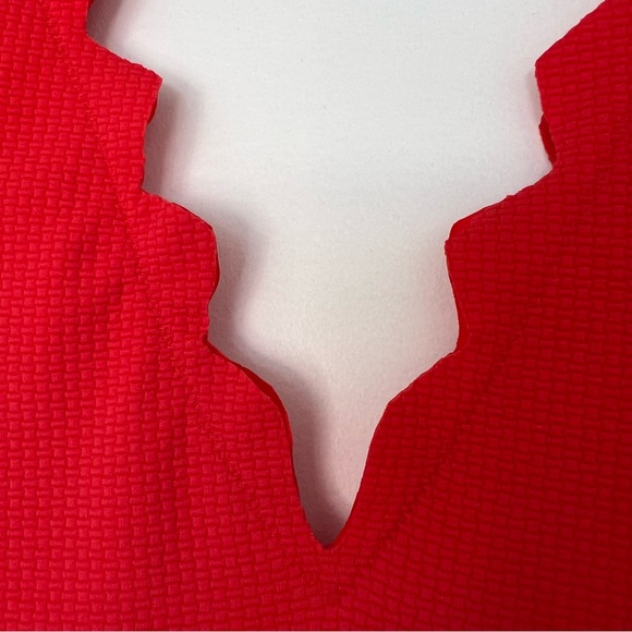 Marysia Antibes Scallop Red Swim Dress Cover Up Size Small Luxury Resort Wear - Picture 12 of 13